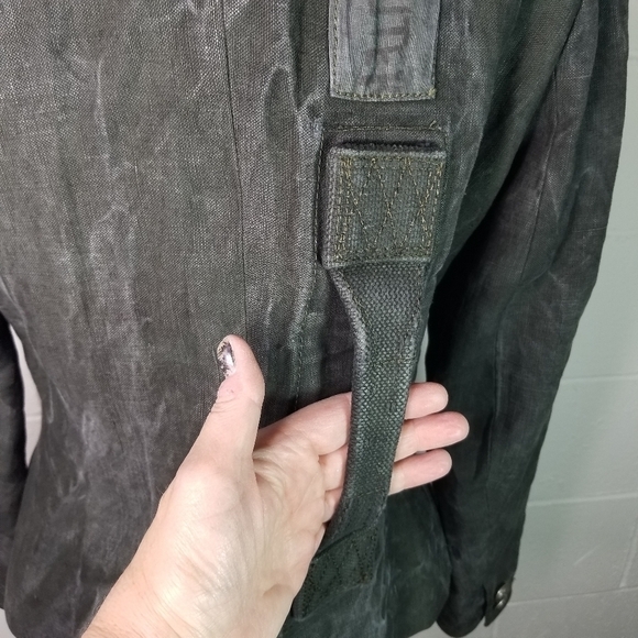 Vincent Jalbert canvas military jacket Art To Wear Avant Garde Handmade France - Picture 12 of 14